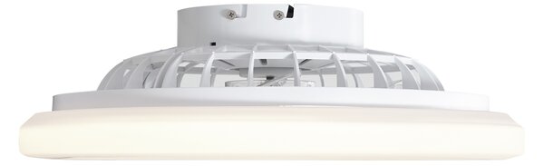 Mennyezeti ventilátor fehér 48,5 cm LED-del, Kelvinben dimmelhető, távirányítóval - Clemo