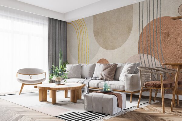 Fotótapéta Absztrakt geometriai minta földszínekben, Modern fotótapéta, Modern fotótapéta, u97255 - Muralas.hu