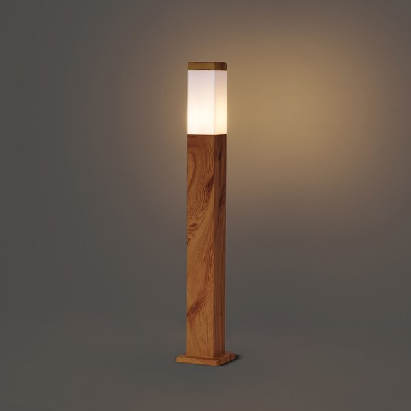 Modern kültéri állólámpa acélból, famintával, 80 cm, IP44 - Malois
