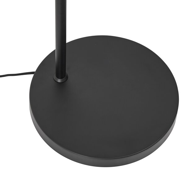 Retro állólámpa fekete színben, narancssárga üveggel - Denise