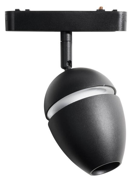 Modern fekete spotlámpa 1 fázisú sínrendszerhez, LED-del - Magnetic Eggy