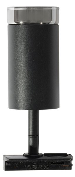 Modern spotlámpa füstös gyűrűvel 1 fázisú sínrendszerhez GU10 50mm - Iconic Jeana