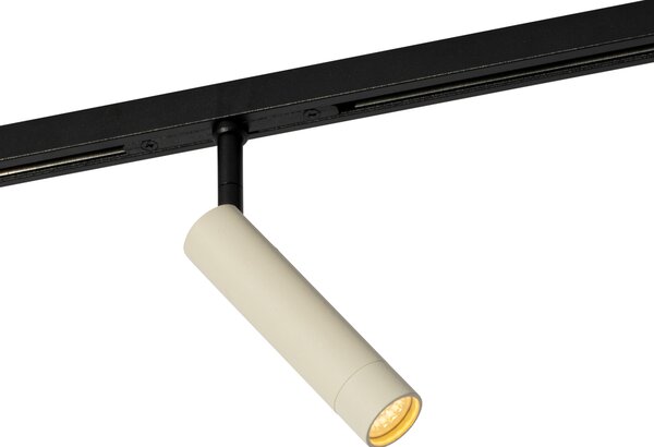 Modern Slimline Uzzy spotlámpa bézs és fekete színben, 1 fázisú sínrendszerhez