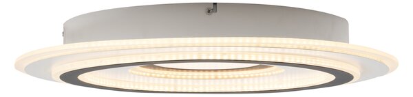 Design mennyezeti lámpa fehér, sötétszürke kerek LED-del, dimmelhető - Taylor