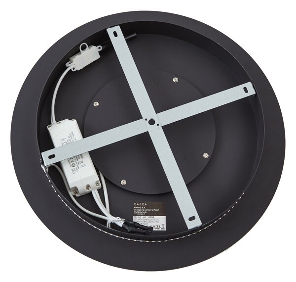 Modern mennyezeti lámpa fekete 40 cm LED-del, 3 lépésben dimmelhető - Morning