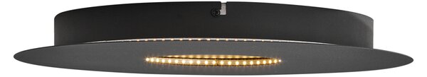 Modern mennyezeti lámpa fekete 40 cm LED-del, 3 lépésben dimmelhető - Morning