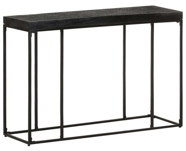 VidaXL Fekete Tálalóasztal - Akácfa/Mangófa - 110x35x76 cm