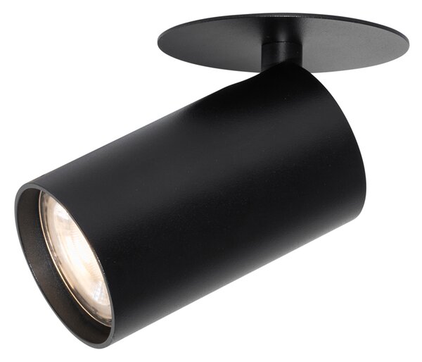 6 darabos modern süllyesztett spotlámpa szett fekete GU10 50mm - Chels