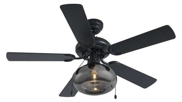 Mennyezeti ventilátor fekete 107,5 cm húzókapcsolóval - Mistral Busa