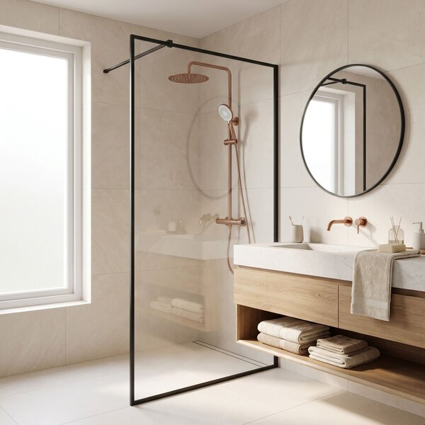 Termosztátos zuhanyszett Drop Brush Copper