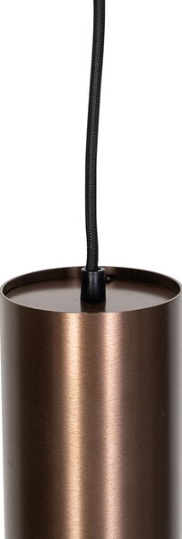 Design függőlámpa sötét bronz színben, sínadapterrel, 1 fázisú - Iconic Tubo