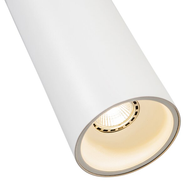 Design függőlámpa fehér 3 fázisú sínadapterrel - 3 fázisú Tubo