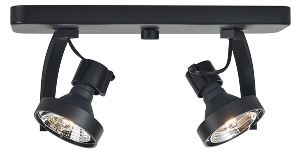 Design mennyezeti spotlámpa fekete GU10 70mm 2-lámpás állítható - Vo