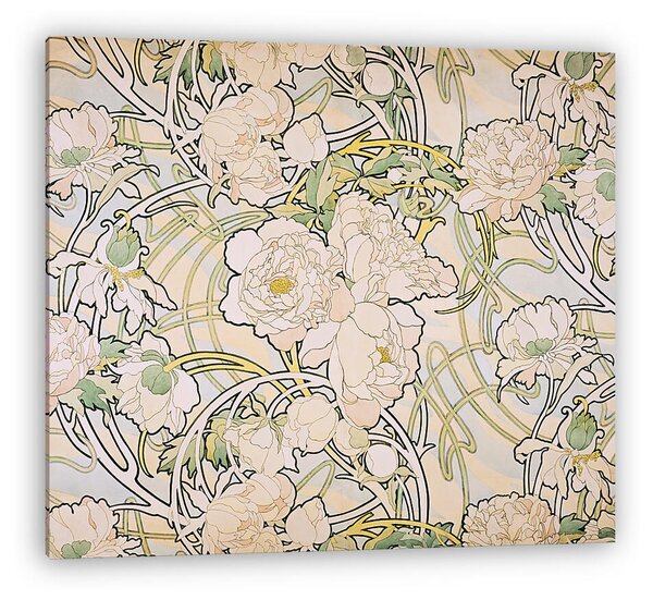 Alfons Mucha: Bazsarózsa (színverzió 1) (vászonkép)