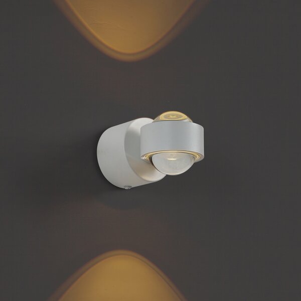Design fali lámpa fehér, LED-del, IP44 - Lens