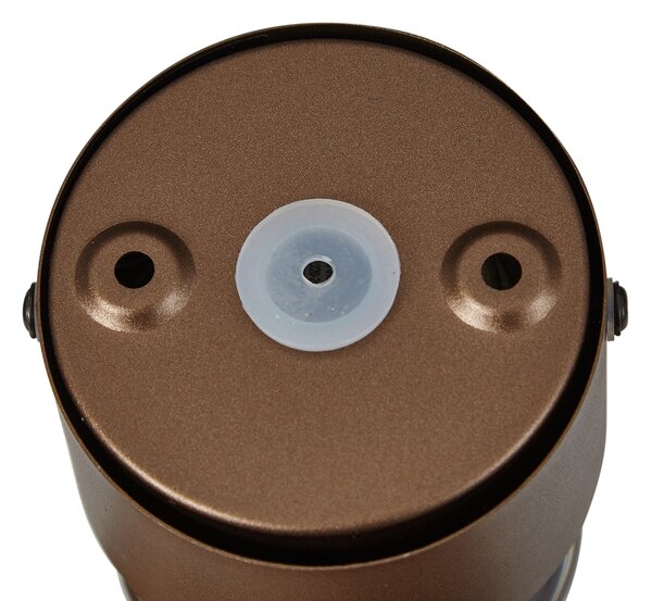 Design fali lámpa sötét bronz LED-del IP44 - Lens