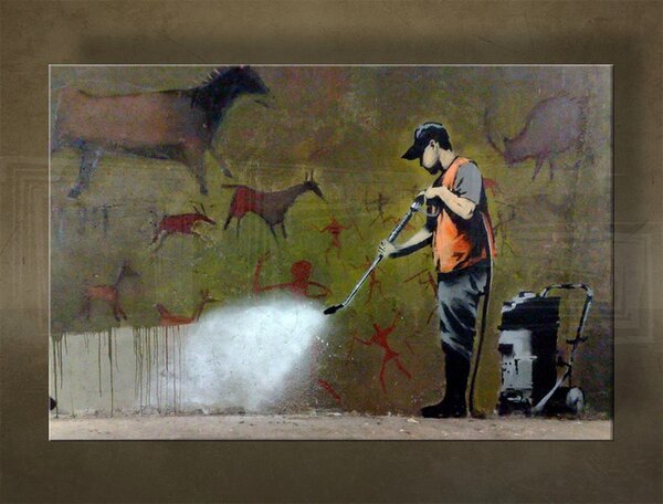A kép vásznon 1 db Street ART - Banksy
