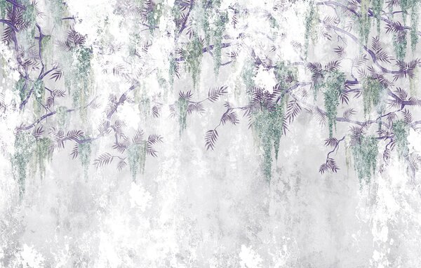 Fotótapéta Egy faág lila virágokkal, Designer fali fotótapéta, Népszerű fotótapéta, u73816v1 - Tapeko.hu