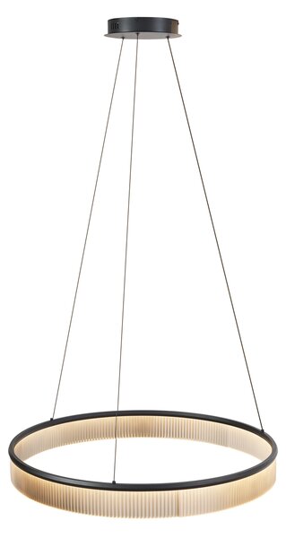 Modern fekete függőlámpa 78 cm LED-del, 3 lépésben dimmelhető - Anello csillár