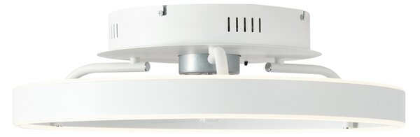 Mennyezeti ventilátor fehér 50 cm LED-del, fényerőszabályzóval és távirányítóval - Maddy