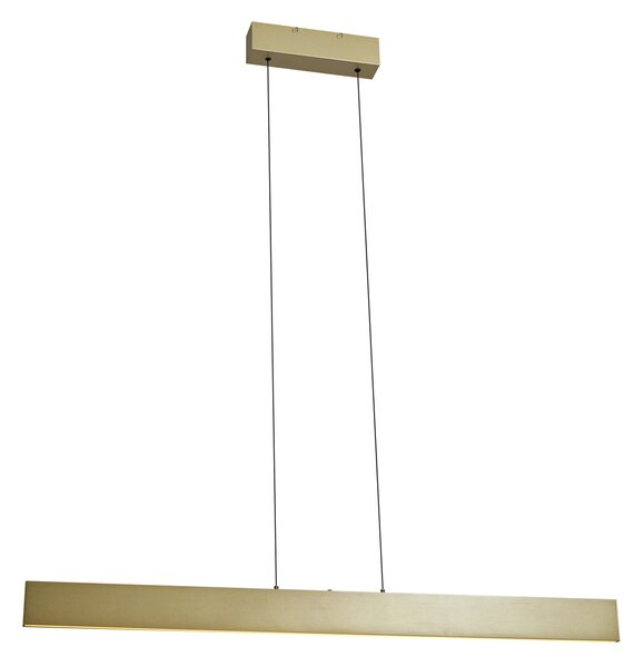 Modern függőlámpa sárgaréz LED-del, 3 lépésben dimmelhető Easylift - Straight
