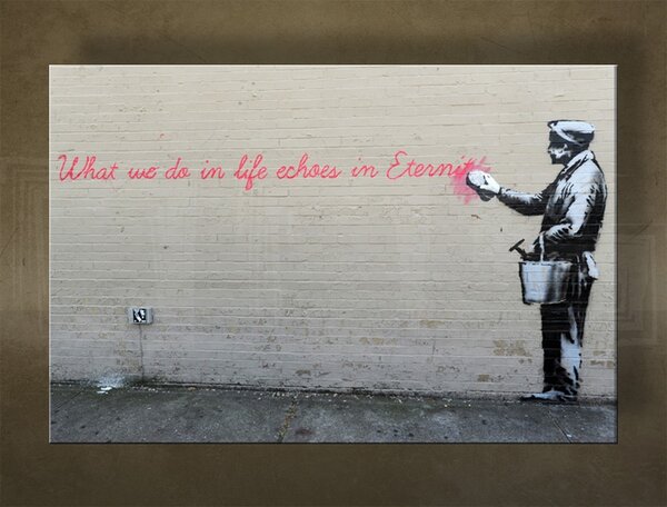 A kép vásznon 1 db Street ART - Banksy