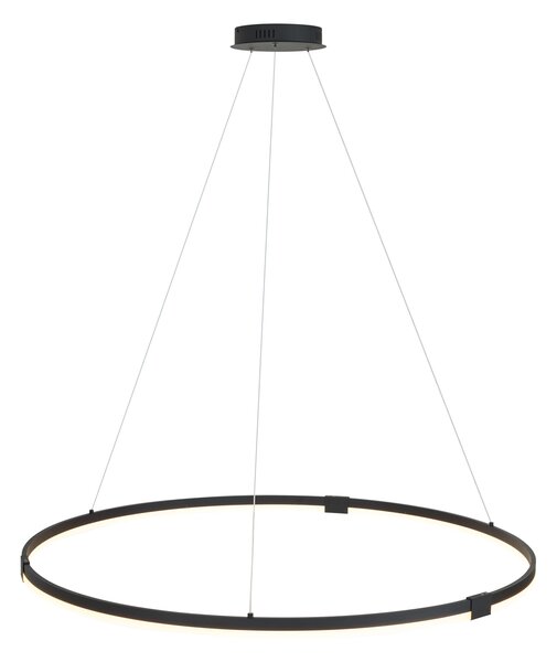 Design függőlámpa fekete 120cm LED-del, 3 lépésben dimmelhető - Anello