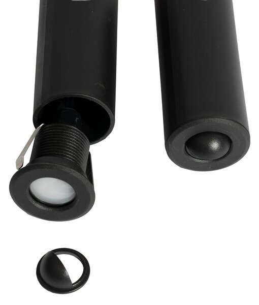 5 darabos modern süllyesztett spotlámpa készlet fekete LED-del IP67 - Linsey
