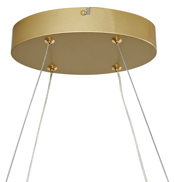 Design függőlámpa sárgaréz 120cm LED-del, 3 lépésben dimmelhető - Ovallo