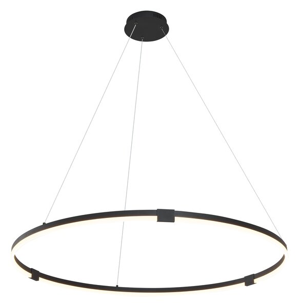 Design függőlámpa fekete 120cm LED-del, 3 lépésben dimmelhető - Anello