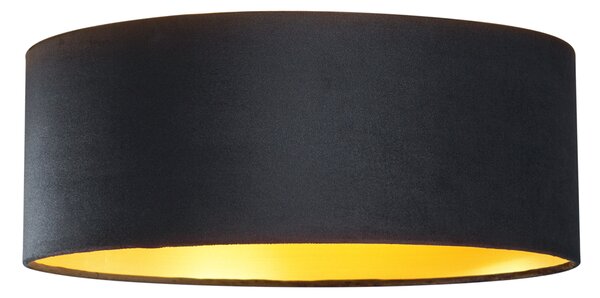 Modern mennyezeti lámpa fekete bársony 40 cm LED-del, 3 lépésben dimmelhető - Sue