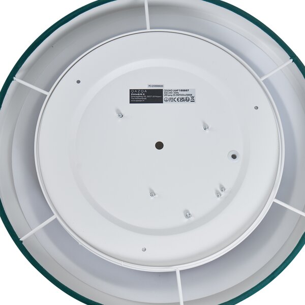Modern mennyezeti lámpa zöld bársony 40 cm LED-del, 3 lépésben dimmelhető - Sue