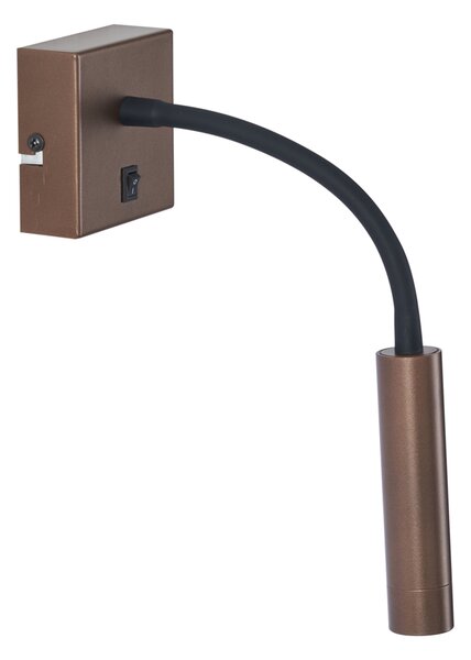 Modern bronz fali lámpa USB-C porttal - Gosna