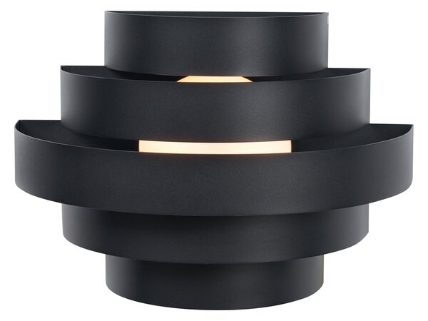 Modern fekete fali lámpa LED-del, 3 fokozatban dimmelhető - Lines