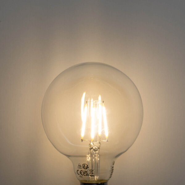 5 db E27 3-lépcsős dimmelhető LED izzó G95 4W 450lm 3000K