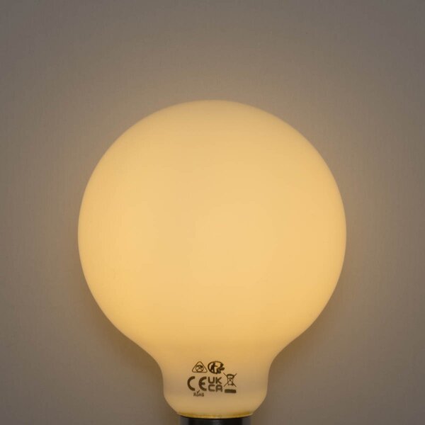 5 db E27 3-lépcsős dimmelhető LED izzó opál üveg G95 4W 450lm 2700K