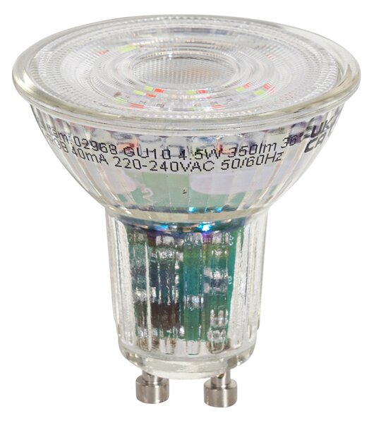 5 darabos Smart GU10 50 LED izzókészlet átlátszó RGBW 4,5W 350 lm 2700-6000K