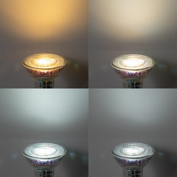 5 darabos Smart GU10 50 LED izzókészlet átlátszó RGBW 4,5W 350 lm 2700-6000K