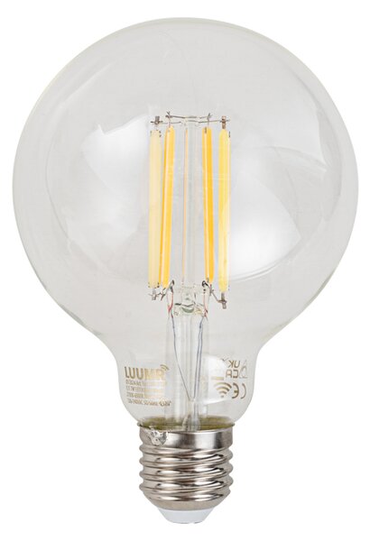 5 db Okos E27 Dimmelhető LED Izzó G95 Átlátszó 7W 806lm 2700-6500K