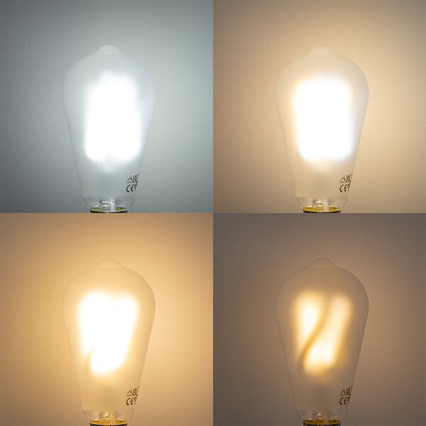 5 db Okos E27 Dimmelhető LED Izzó ST64 Matt 7W 806 lm 2700-6500K