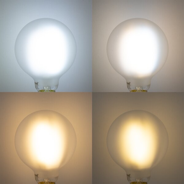 5 db Okos E27 Dimmelhető LED Izzó G95 Matt 7W 806lm 2700-6500K