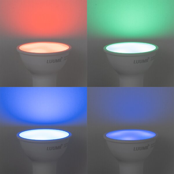 5 darabos Smart GU10 50mm-es dimmelhető LED izzókészlet, opál, 4,7W, 400 lm, 2700-6500K