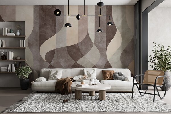 Fotótapéta Absztrakt geometriai minta görbékkel, Modern fotótapéta, Modern fotótapéta, u97346 - Muralas.hu