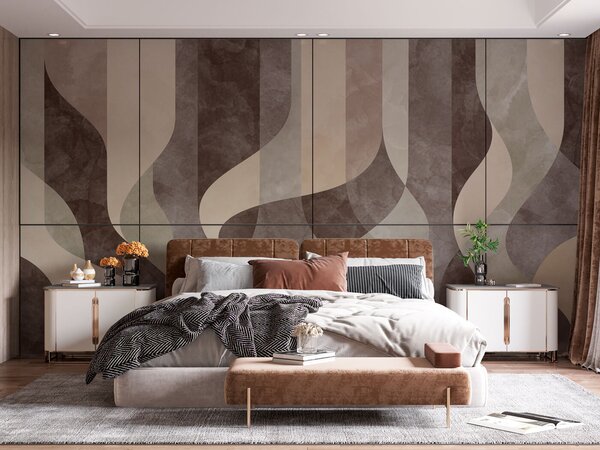 Fotótapéta Absztrakt geometriai minta görbékkel, Modern fotótapéta, Modern fotótapéta, u97346 - Muralas.hu