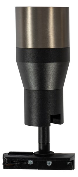 Modern fekete spot lámpa fegyveres szürkével, 1 fázisú sínrendszerhez GU10 50mm - Iconic Kohua