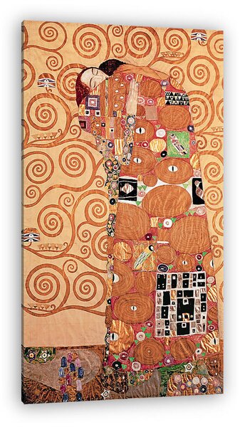 Gustav Klimt: Ölelés (színverzió 1) (vászonkép)
