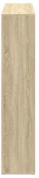 Fa Könyvespolc - Sonoma Tölgy - 16 Rekesz - 137,5x29x137,5cm