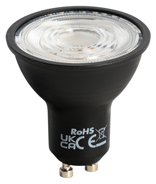 5 db GU10 dimmelhető LED izzó szett fekete 6W 500lm 2700K