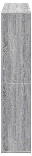 VidaXL Fa Könyvespolc - 16 Rekesz - Sonoma Szürke - 137,5x29x137,5 cm