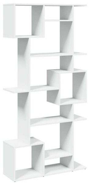 Modern Fehér Könyvespolc - 9 Rekeszes - 92x29x188 cm